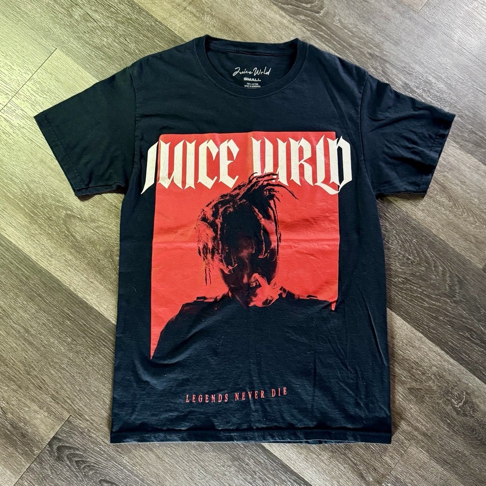 Juice WRLD Shirt Adult Small Black American Rapper Singer Songwriter Music Mens